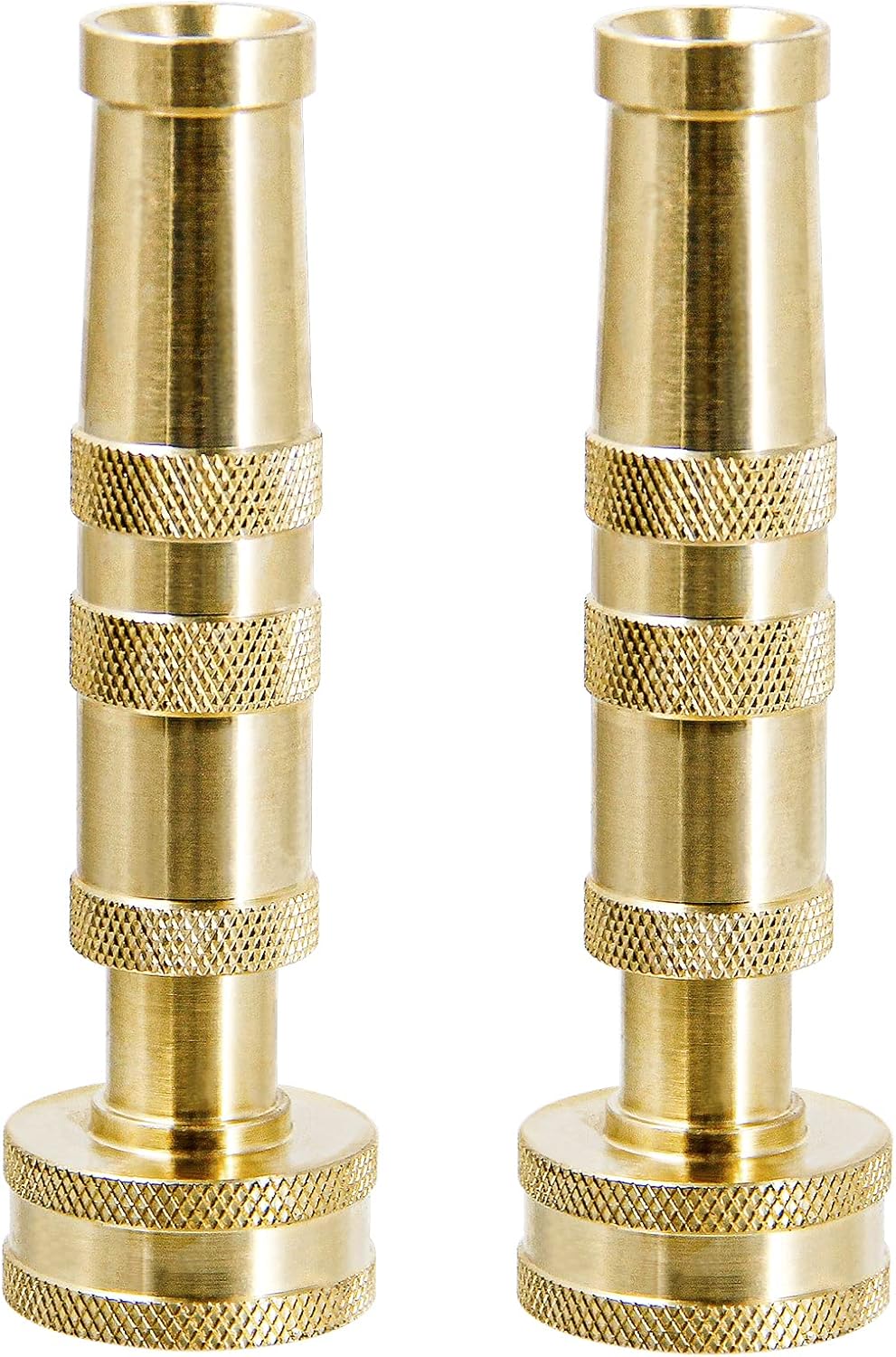 Twinkle Star Heavy-Duty Brass Adjustable Twist Hose Nozzle, 2 Pack, TWIS3432
