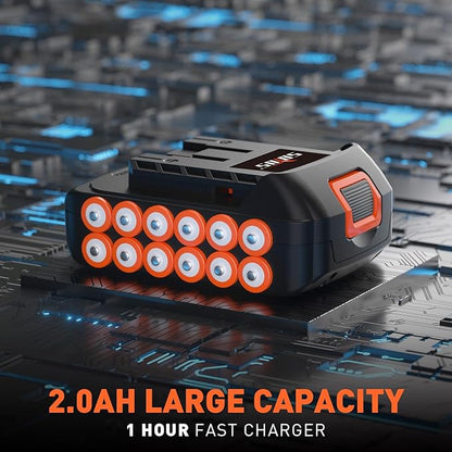 SOYUS Hedge Trimmer Cordless, 20V Electric Hedge Trimmers with 22 Inch Dual Action Blades and 3/4" Cutting Capacity, 2.0Ah Battery and Fast Charger Included