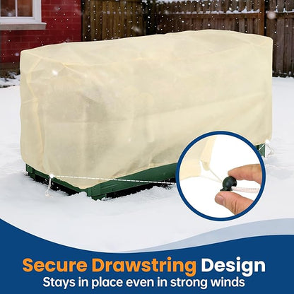 Plant Covers Freeze Protection, 2 Pack Garden Covers for Potted Plants, Frost Cloths for Outdoor Plants, Winter Protection for Vegetables & Flowers (40"×15"×18")