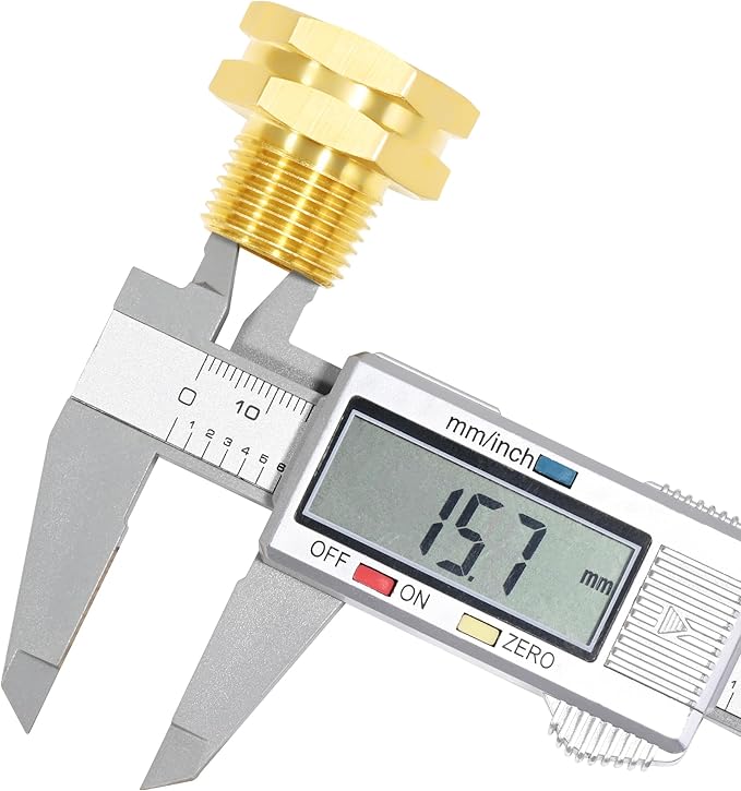 TAROSE 2 Pack Brass Garden Hose Adapter, 3/4” GHT Female x 1/2” NPT Male Connector, GHT to NPT Adapter Brass Hose Fitting,Brass Garden Hose to Pipe Fittings Connect