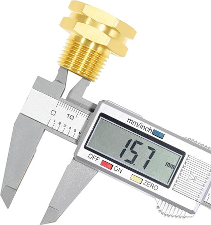 TAROSE 2 Pack Brass Garden Hose Adapter, 3/4” GHT Female x 1/2” NPT Male Connector, GHT to NPT Adapter Brass Hose Fitting,Brass Garden Hose to Pipe Fittings Connect