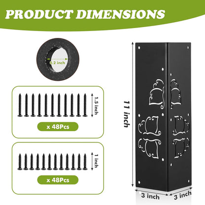 8 Packs Planter Raised Beds Corner Brackets 11 in Metal L Brackets with Screws Black Angle Corner Bracket Connectors for plants 11" x 3" x 3" for Wood Flower Box Angle Brace Black Butterfly
