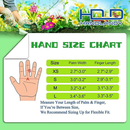 HANDLANDY Long Gardening Gloves for Men & Women, Thorn Proof Rose Pruning Gloves Leather Gauntlets Garden Glove Yard Work Glove (XS, Green)