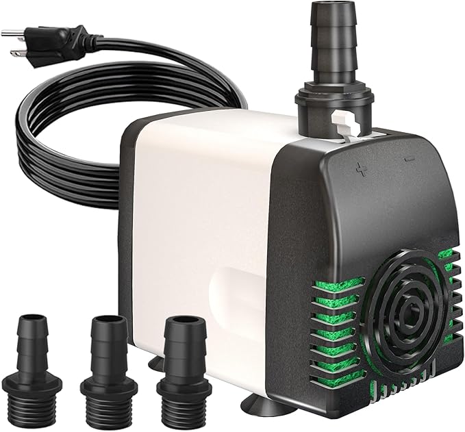 540GPH Submersible Water Pump - AUTO-SHUT-OFF 35W Pond Pumps Ultra-Quiet & Adjustable Flow Rate for Fountains, Hydroponics, Ponds, Aquariums, and More