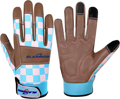 Leather-Gardening-Gloves for Women,Thorn-Proof Work-Gloves for Weeding,Digging,Planting,Pruning Yard garden Gloves