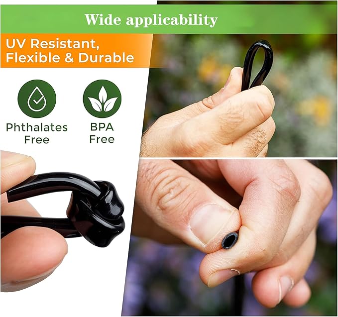 65.5 Ft (20 m) 1/4 Inch Drip Irrigation Tubing,for Irrigation Tubing Garden Hose Drip Launcher,Drip Irrigation System Black (ID0.16 in,OD0.28 in)