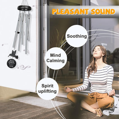 Sympathy Wind Chimes for Outside Deep Tone, Memorial for Loss of Loved One Prime, Bereavement Condolence Remembrance Funeral Gifts for Grieving Friends Loss of Mother Father