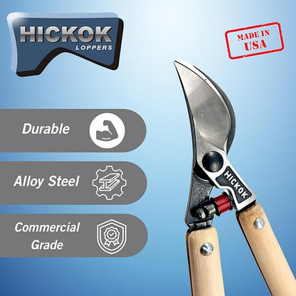 Heavy Duty Tree Lopper – 30" Long Reach Tree Branch Cutter with Hickory Wood Handles | Professional Arborist Pruning Tool Made in USA