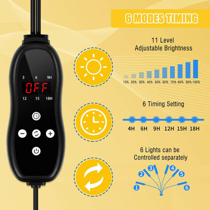 LED Grow Lights for Indoor Plants Full Spectrum, 540 LEDs Plant Lights for Indoor Growing with 58" Adjustable Stand, Plant Grow Lights with Auto 3/6/9/12/15/18H Timer for Indoor Tall Plants.