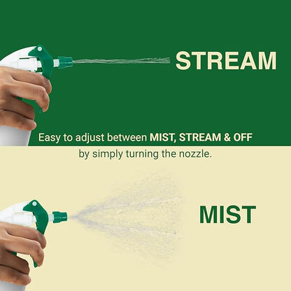 Heluva Green Spray Bottle Nozzle Replacement, Bottle Tops Only - Sprayer Nozzle Triggers for Heavy Duty, Commercial, Home Cleaning Solutions - Fits 8,16,24,32 oz Plastic & Glass Bottles, Mixed 3 pack