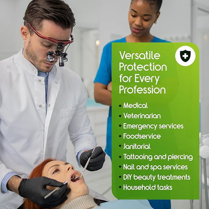 Inspire Black Nitrile Gloves HEAVY DUTY 6 Mil Nitrile Chemical Resistant Medical Cooking Cleaning Disposable Black Gloves