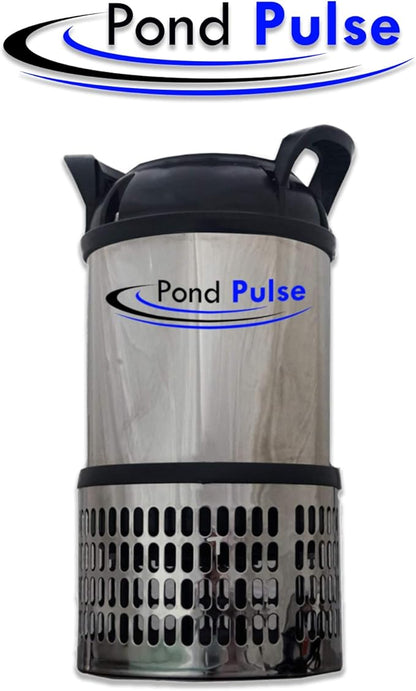 HALF OFF PONDS Pond Pulse 15,000 GPH Submersible Waterfall Pump – Hybrid Drive Pond Pump with 200' Cord – Energy Efficient, Fish Safe, 15' Max Head, for Skimmers & Large Water Features