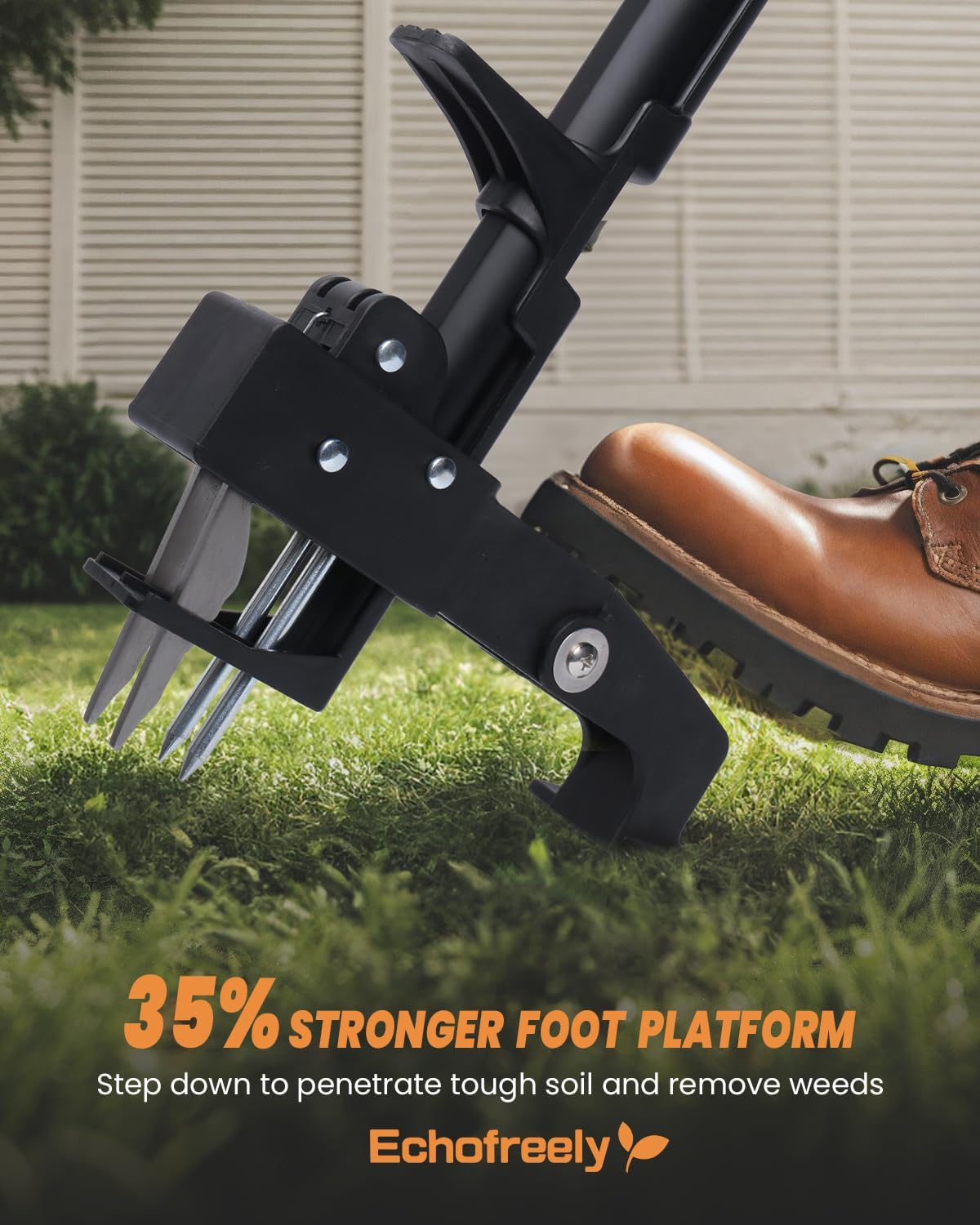 Weed Puller Tool - Adjustable 35"-46" Heavy Duty 4-Claw Stand-Up Weeder for Yard Weed Removal, Ergonomic Garden Tool with No Bending or Squatting Needed