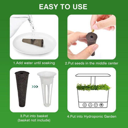 250 Pack hydroponic Pods Compatible with AeroGarden，Replacement Root Grow sponges for hydroponics Growing System