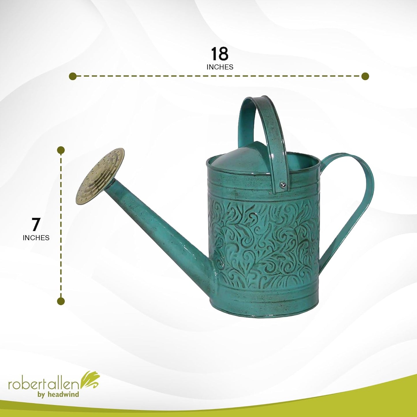 Robert Allen Home & Garden MPT01182 Metal Watering can, 1 Gallon, Surf