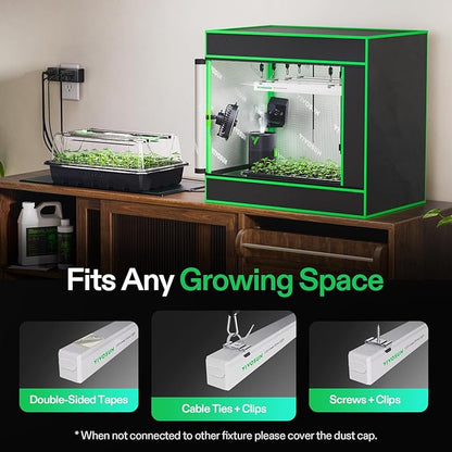 VIVOSUN T5 Grow Lights for Indoor Plants, 5000K Full Spectrum 48W(8 X 6W), 1FT LED Plant Light Strip for Seed Starting, Greenhouse, Hydroponics, SGS Compatible, Linkable, 8-Pack