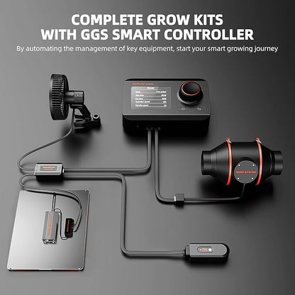 Spider Farmer SF4000 Grow Tent Kit Complete 4x4x6.6ft Samsung LM301H EVO LED Diodes, 450W Grow Light Complete System Grow Tent Set 48"x48"x80" with 6" Ventilation System GGS Smart Controller 2025