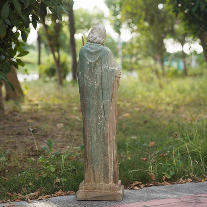 Holy Family Garden Statue Large Catholic Outdoor Sculpture H31.5” Big Sacred St Joseph Tall Virgin Mary Religious Saint Mother of God Outside Yard Lawn Patio Painted Resin