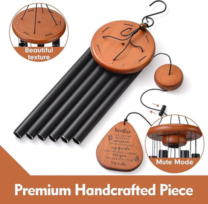 Memorial Gifts for Loss of Brother, 32" Memorial Wind Chimes for Loss of Brother Sympathy Gifts, Remembrance/Bereavement Gifts for Loss of Brother, Windchimes in Memory of Brother