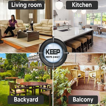 Pest Repellent, Rodent Repellent for Car Engines, Mouse Repellent, Keep Rodent, Roach, Mouse, Moth and Spider Away from House, Safe Around Kids, Pets & Plants, 120 sq ft Coverage - 2P