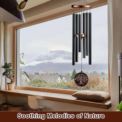 Memorial Wind Chimes for Outside, Sympathy Gifts for Loss of Loved One, Memorial Gift for Loss of Mom Dad Grandparent, Vintage Tree of Life Deep Tone Windchimes Outdoor (DIY 34" Tree of Life)