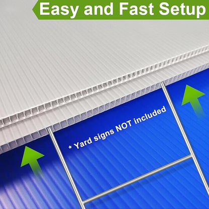 Gtongoko 25 Pack H Frame Yard Sign Stakes Metal, 16.5" x 7" Heavy Duty 9 Gauge Yard Sign Stands for Advertising Board, H Stakes for Custom Garage Sale Sign