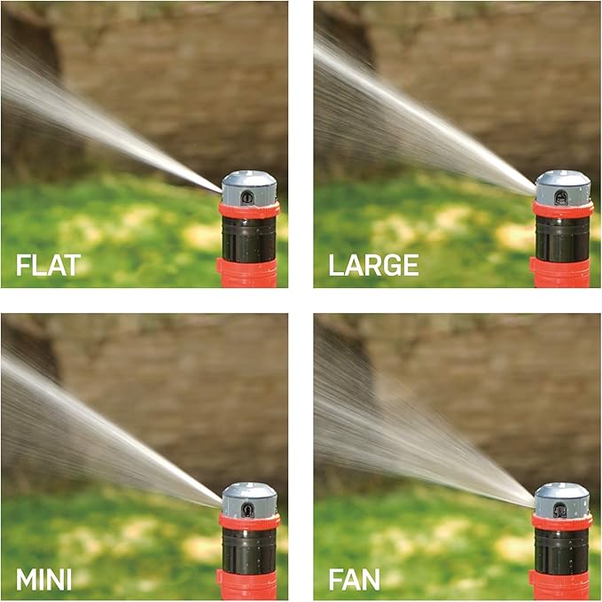 Eden 94123 4-Pattern Adjustable Mobile Rotary Gear Drive Sprinkler W/Quick Connect Starter Set, 360 Degree Coverage