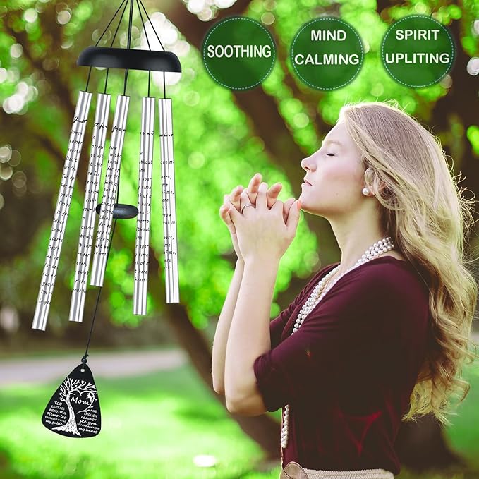 36'' Sympathy Memorial Wind Chimes for Loss of Father Sympathy Gift Remembrance Bereavement Memorial Gifts for Loss of Dad Father Loved One in Memory of Dad