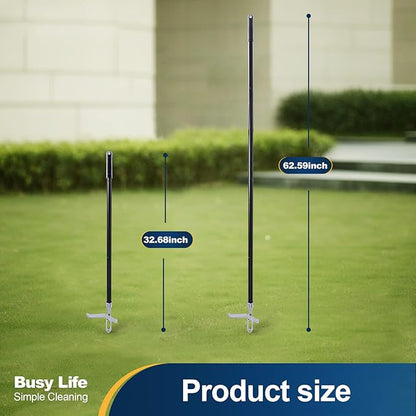 Yocada Stand Up Weed Puller Tool 62.59“ Long Handle 4-Claw Steel Head Design Weeder Stick Easily Remove Weeds Roots Remover for Garden & Lawn Care