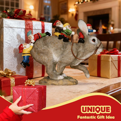 Sunthus Garden Gnomes Decorations for Yard Bunny Statue Funny Outdoor Decor Rabbit