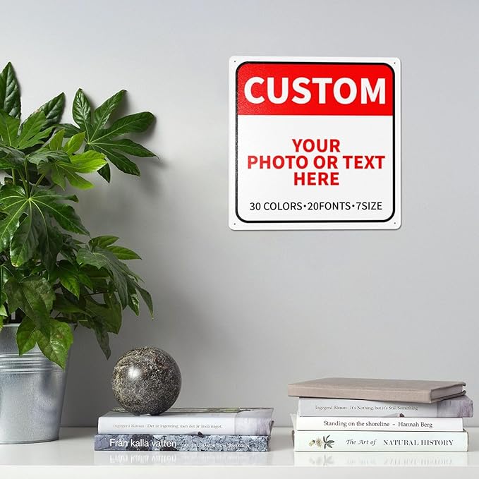 Custom Metal Signs - Personalized for Business, Home, Delivery, Road, Garden, Hazard, Parking, Decorative - 12x12