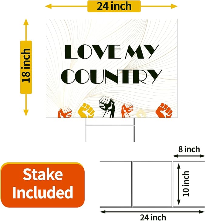 Custom Yard Sign with Stakes, Personalized Decorative Signs for Outside, Customized Full Color Lawn Sign, Double Sided Print Signs Outdoor, 1 Pack 18”x24”