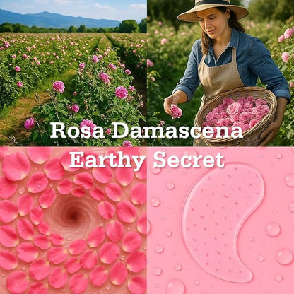 Rose Hydrogel Under Eye Patches for Dark Circles and Puffiness 28 Pairs 5 Minute Soothing Hydrating Eye Mask with Rose Extract Cooling Under Eye Pads Ophthalmologist Tested