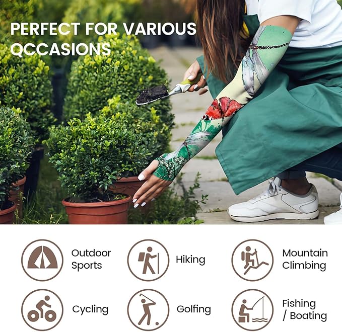 Gardening Sleeves Farm Sun Protection Arm Cooling Sleeves Thorn Proof Garden for Women Men with Thumb Hole