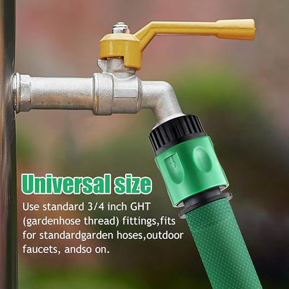 16 Pieces Garden Water Hose Quick Connectors, 3/4 Inch GHT Plastic Water Hose Fittings Male and Female, Quick Connect Hose Fittings for Garden Hose Quick Connector with 10 Pieces Rubber Washer