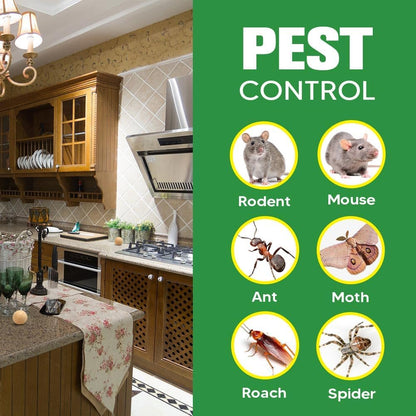 Pest Control, Rodent Repellent, Mouse Repellent Indoor/Outdoor, Peppermint Oil to Repel Rats, Roaches, Ants, Spiders & Moths, Mice Deterrent That Works for House, 3 Months Protection-12P