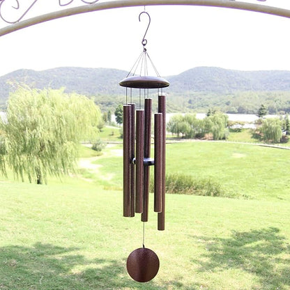 ASTARIN Outdoor Wind Chimes, 45 in Memorial Chimes with 6 Heavy Tubes, Large Deep Tone for Garden Hanging Decor, Sympathy Gifts. Bronze