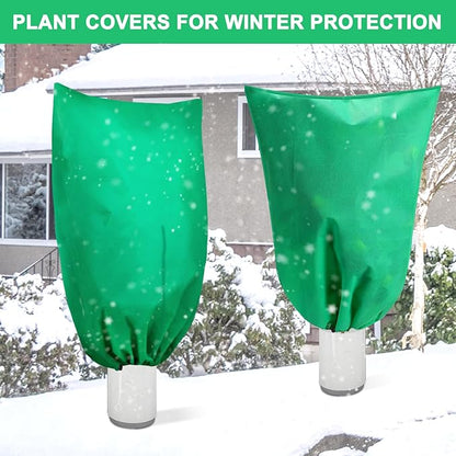 DQS 2 Pack Plant Covers Freeze Protection, 39.3" x39.3" Winter Frost Protection Blankets Frost Cloth,Suitable for Outdoor Winter Frost, Cold Weather, shrubs, Trees, Jackets, and coverings