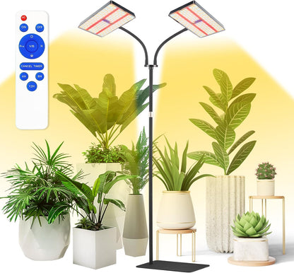 yadoker Grow Light for Indoor Plants,572 LEDs Full Spectrum Standing Plant Grow Light with 4/8/12H Timer,10-Level Brightness, 51" Adjustable,Flow Grow Lamp for Tall Large Indoor Plants