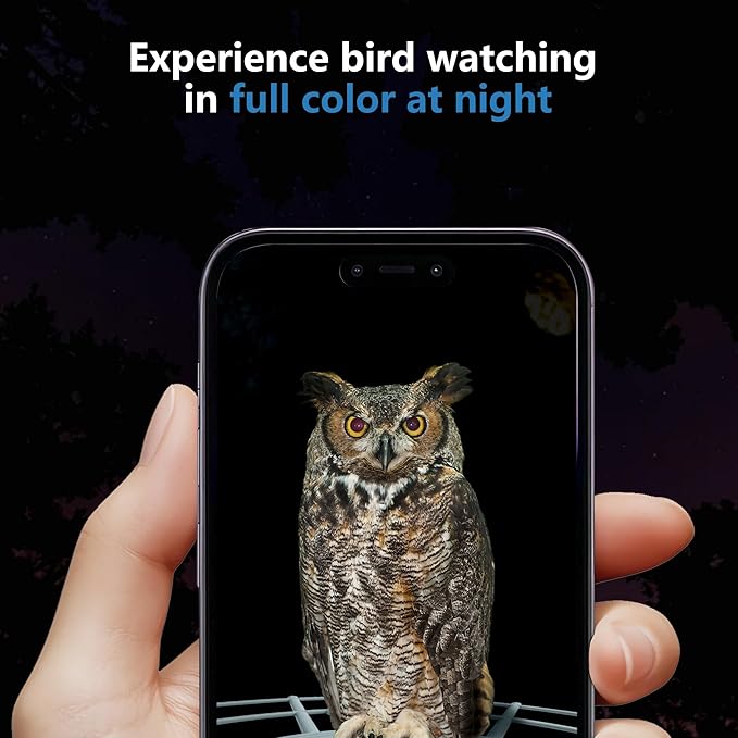 Bird Feeder with Camera, AI Birds Identification, Solar Powered, Live View, Instant Alerts, Capture Bird Videos, 2K HD Camera, Ideal Gift for Family and Enthusiasts (Blue)