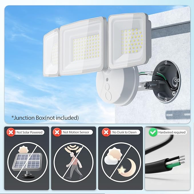 Onforu 130W LED Security Light, 13000LM Outdoor Indoor Flood Light Switch Controlled, IP65 Waterproof LED Exterior Floodlight, 6500K White Wall Mount Security Lighting for Entryway,Garage,Yard,Eave