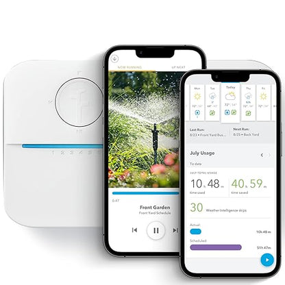 Rachio WiFi Smart Sprinkler Controller (16-Zone Irrigation Remote Control) – App-Based Scheduling, Local Weather Intelligence, Rain Skips, Easy DIY Install