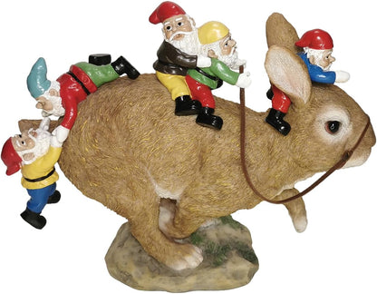 Sunthus Garden Gnomes Decorations for Yard Bunny Statue Funny Outdoor Decor Rabbit