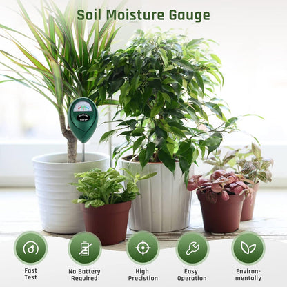 Plant Moisture Meter, Plant Water Meter, Soil Moisture Meter for House Plants for Garden, Lawn, Farm, Indoor & Outdoor Use, No Batteries Required (2 Packs Green)