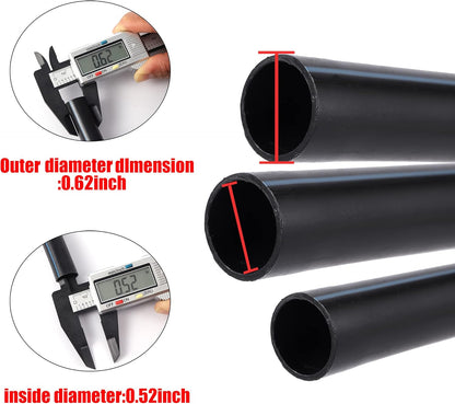 Barbed Tee Irrigation Fittings 1/2 Inch to 1/4 Inch Drip-proof Fitting for Irrigation Pipe (1/2'' ID x 0.60''-0.63'' OD) 6-Way-20 PCS