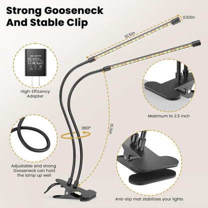 bseah Plant Grow Light for Indoor Plants, Full Spectrum Indoor Grow Light, 3 Modes & 10-Level Dimmable