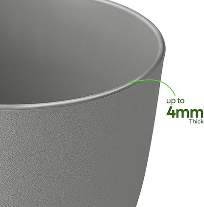 Plant Pots 8 Inch Set of 2, Flower Pots with Multi Mesh Drainage Holes, Planters for Indoor Outdoor Garden Plants and Flowers