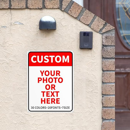 Custom Metal Signs - Personalized Business, Office, Home, Delivery, Road, Garden, Hazard, Parking, Decorative Signs, 12''x17''