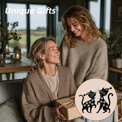 Metal Playing Cat Garden Decor for Outside (2 Pack), 14" Yard Art Stakes,Unique Gift for Kitty Lovers, Outdoor Lawn Statues and Weather Resistant Yard Art