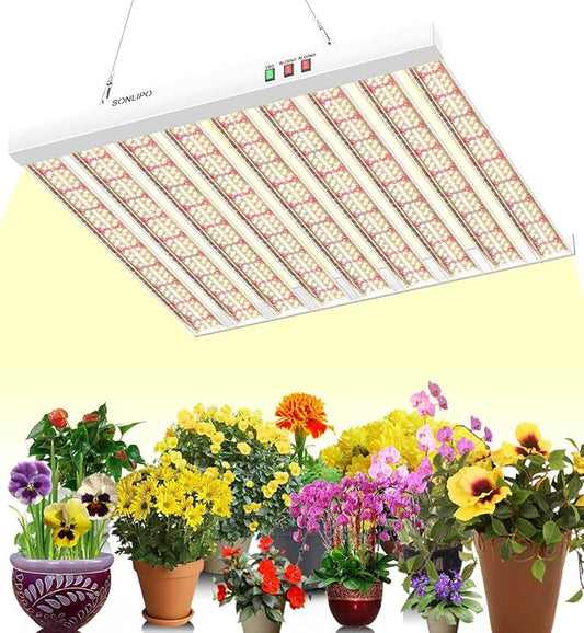 2024 New SPF4000 400W LED Grow Light 5x5ft Coverage with New Diodes & IR Lights Full Spectrum Veg Bloom Growing Lamps for Indoor Plants Seeding Flower Led Plant Light Fixture